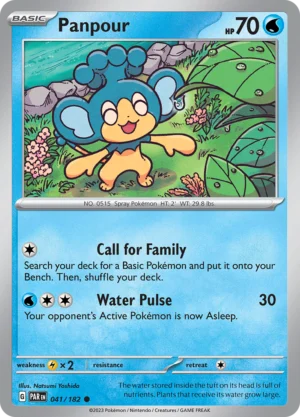 Pokémon TCG SV4: Paradox Rift 041/182 Panpour Common Ungraded
