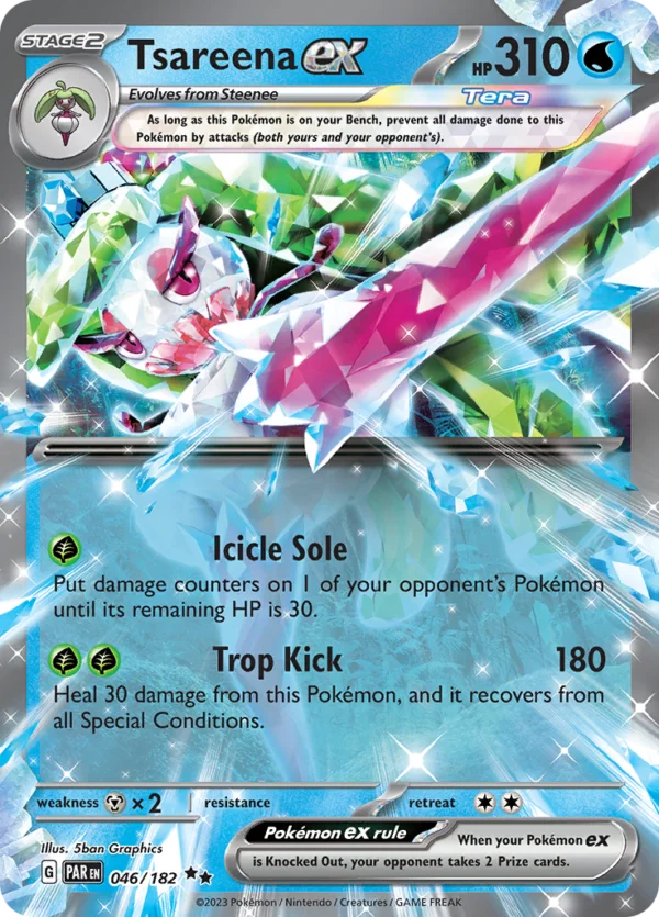 Pokémon TCG SV4: Paradox Rift 046/182 Tsareena ex Double Rare Ungraded