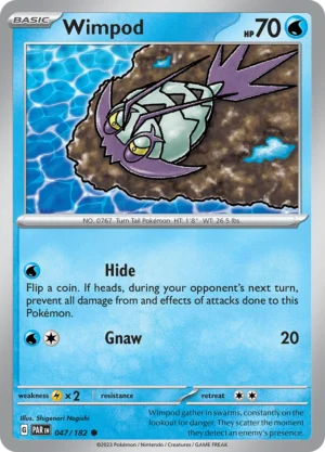 Pokémon TCG SV4: Paradox Rift 047/182 Wimpod Common Ungraded