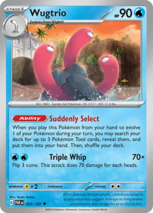 Pokémon TCG SV4: Paradox Rift 053/182 Wugtrio Uncommon Ungraded