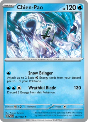Pokémon TCG SV4: Paradox Rift 057/182 Chien-Pao Rare Ungraded