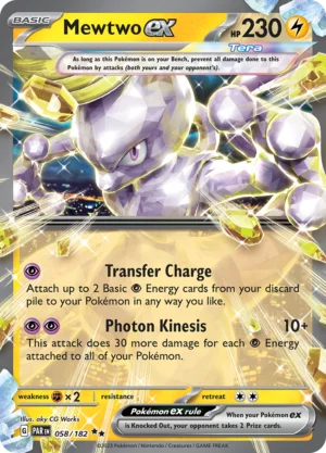 Pokémon TCG SV4: Paradox Rift 058/182 Mewtwo ex Double Rare Ungraded