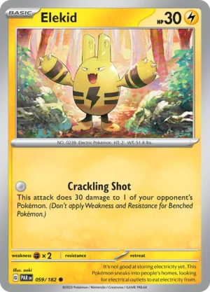 Pokémon TCG SV4: Paradox Rift 059/182 Elekid Common Ungraded