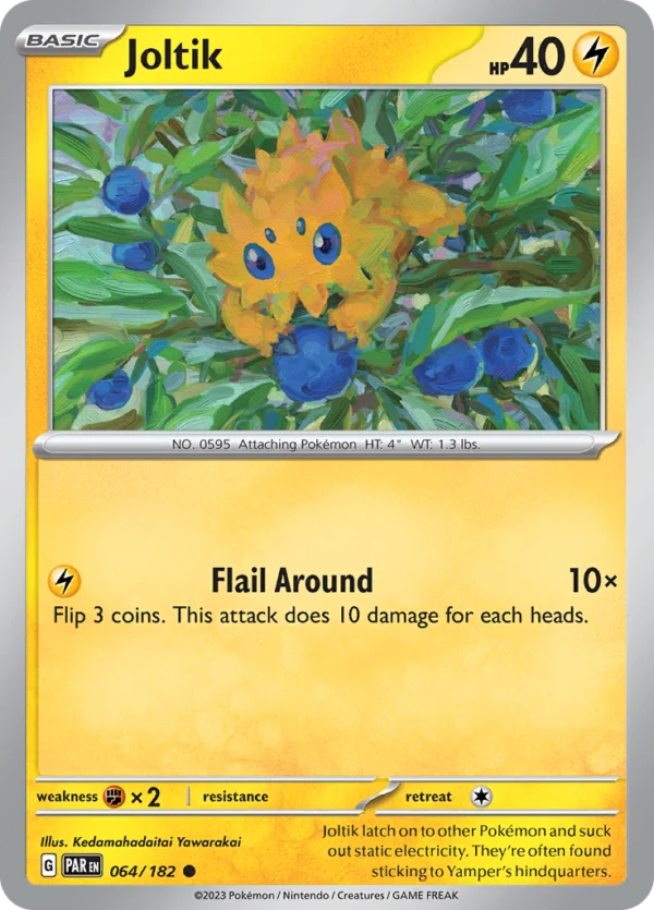 Pokémon TCG SV4: Paradox Rift 064/182 Joltik Common Ungraded