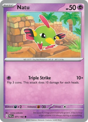 Pokémon TCG SV4: Paradox Rift 071/182 Natu Common Ungraded