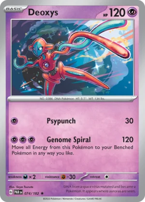 Pokémon TCG SV4: Paradox Rift 074/182 Deoxys Rare Ungraded