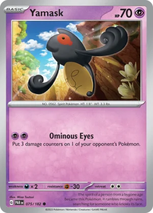 Pokémon TCG SV4: Paradox Rift 075/182 Yamask Common Ungraded