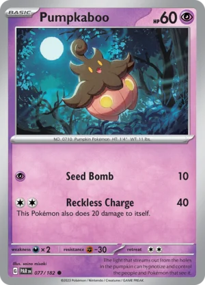 Pokémon TCG SV4: Paradox Rift 077/182 Pumpkaboo Common Ungraded