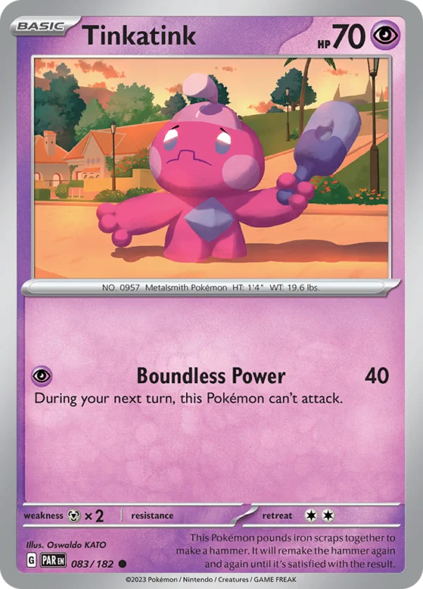 Pokémon TCG SV4: Paradox Rift 083/182 Tinkatink Common Ungraded