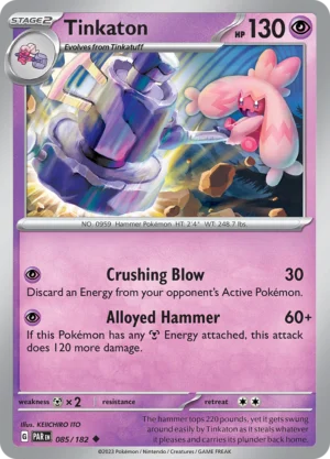 Pokémon TCG SV4: Paradox Rift 085/182 Tinkaton Uncommon Ungraded