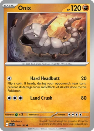 Pokémon TCG SV4: Paradox Rift 090/182 Onix Common Ungraded