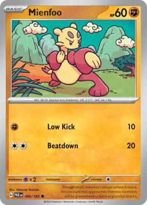 Pokémon TCG SV4: Paradox Rift 096/182 Mienfoo Common Ungraded