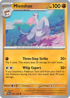 Pokémon TCG SV4: Paradox Rift 097/182 Mienshao Uncommon Ungraded