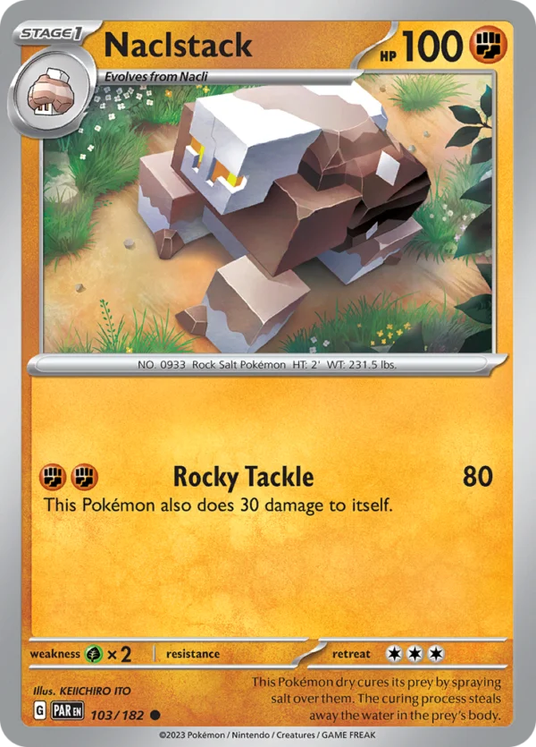 Pokémon TCG SV4: Paradox Rift 103/182 Naclstack Common Ungraded