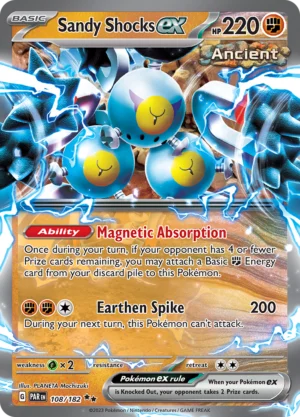 Pokémon TCG SV4: Paradox Rift 108/182 Sandy Shocks ex Double Rare Ungraded