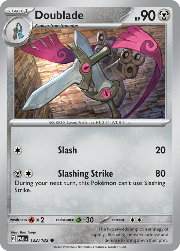 Pokémon TCG SV4: Paradox Rift 132/182 Doublade Common Ungraded