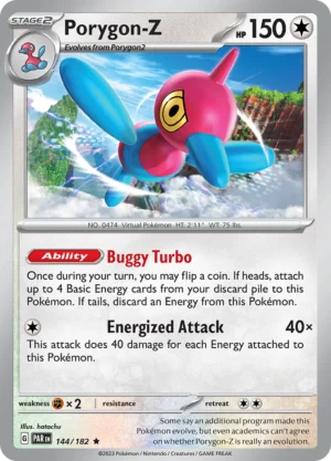 Pokémon TCG SV4: Paradox Rift 144/182 Porygon-Z Rare Ungraded