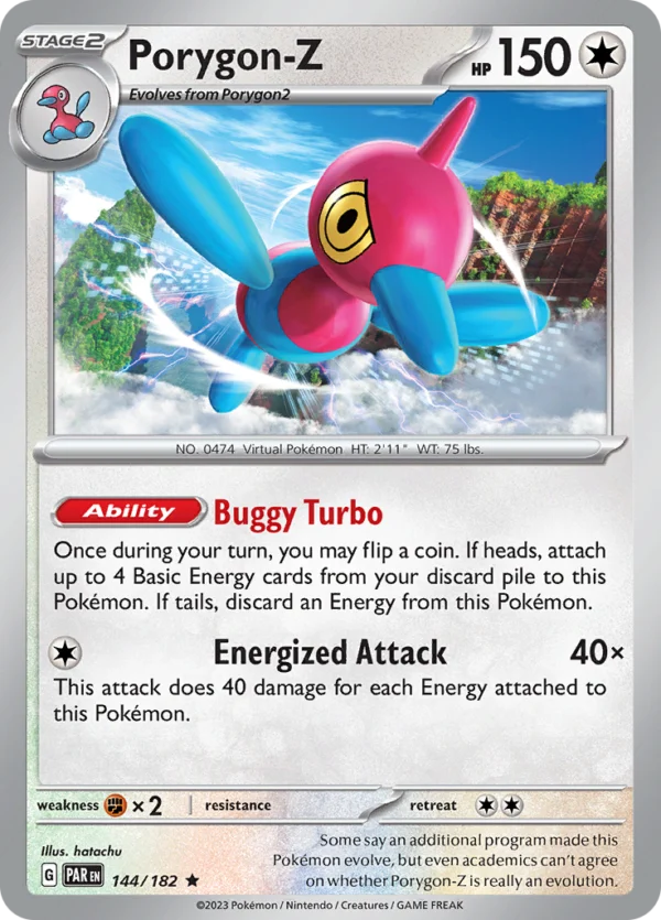 Pokémon TCG SV4: Paradox Rift 144/182 Porygon-Z Rare Ungraded
