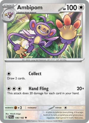 Pokémon TCG SV4: Paradox Rift 146/182 Ambipom Uncommon Ungraded