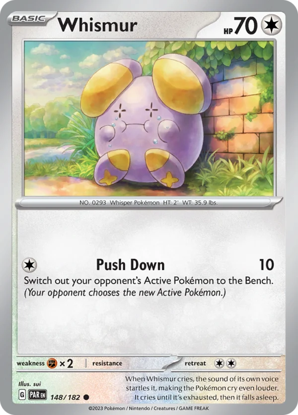 Pokémon TCG SV4: Paradox Rift 148/182 Whismur Common Ungraded
