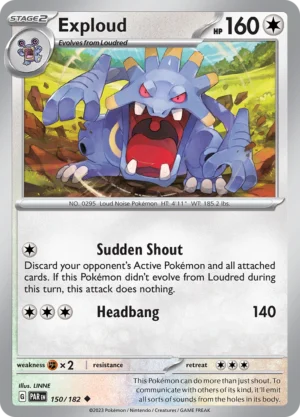 Pokémon TCG SV4: Paradox Rift 150/182 Exploud Uncommon Ungraded