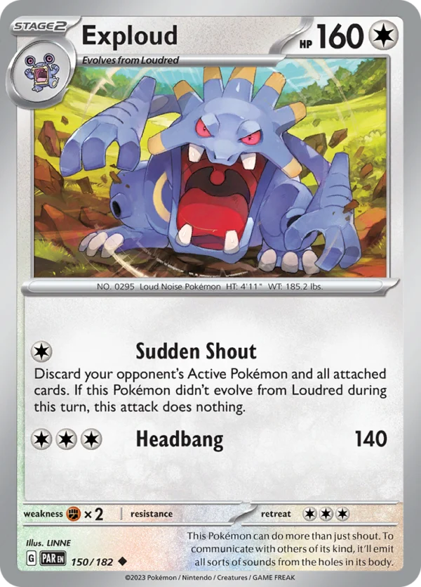 Pokémon TCG SV4: Paradox Rift 150/182 Exploud Uncommon Ungraded