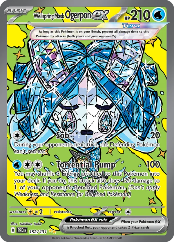 Pokémon TCG Wellspring Mask Ogerpon ex 152/131 SV: Prismatic Evolutions SIR Full Art Ungraded