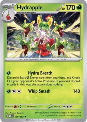 Pokémon TCG SV10: Destined Rivals 018/182 Hydrapple Rare Ungraded