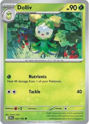 Pokémon TCG SV10: Destined Rivals 022/182 Dolliv Common Ungraded