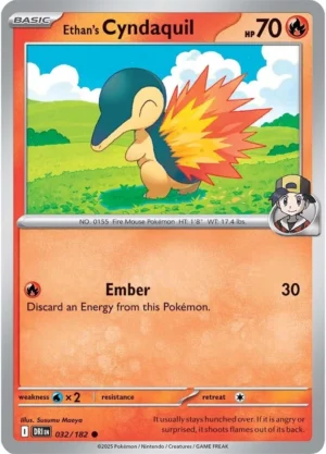 Pokémon TCG SV10: Destined Rivals 032/182 Ethan's Cyndaquil Common Ungraded
