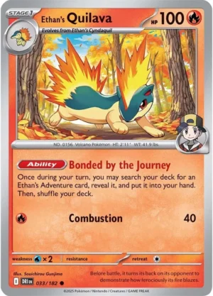Pokémon TCG SV10: Destined Rivals 033/182 Ethan's Quilava Common Ungraded