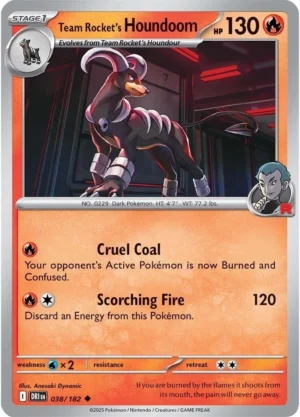 Pokémon TCG SV10: Destined Rivals 038/182 Team Rocket's Houndoom Uncommon Ungraded