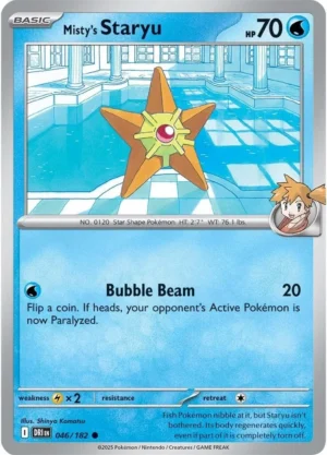 Pokémon TCG SV10: Destined Rivals 046/182 Misty's Staryu Common Ungraded