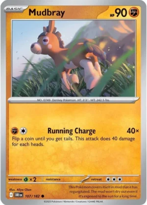Pokémon TCG SV10: Destined Rivals 107/182 Mudbray Common Ungraded