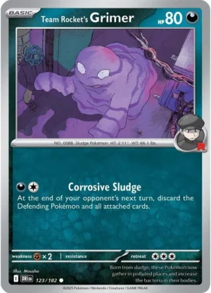 Pokémon TCG SV10: Destined Rivals 123/182 Team Rocket's Grimer Common Ungraded