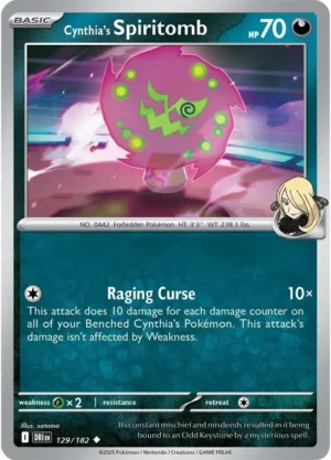 Pokémon TCG SV10: Destined Rivals 129/182 Cynthia's Spiritomb Uncommon Ungraded