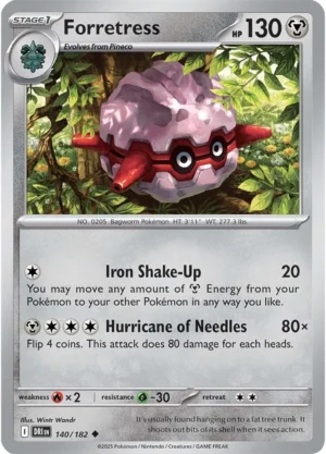 Pokémon TCG SV10: Destined Rivals 140/182 Forretress Uncommon Ungraded