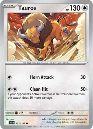 Pokémon TCG SV10: Destined Rivals 152/182 Tauros Common Ungraded