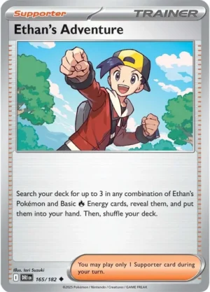 Pokémon TCG SV10: Destined Rivals 165/182 Ethan's Adventure Uncommon Ungraded