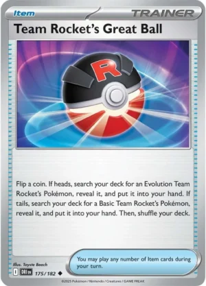 Pokémon TCG SV10: Destined Rivals 175/182 Team Rocket's Great Ball Uncommon Ungraded