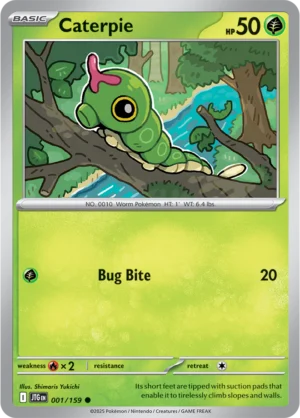 Pokémon TCG SV9: Journey Together 001/159 Caterpie Common Ungraded