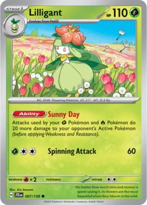 Pokémon TCG SV9: Journey Together 007/159 Lilligant Common Ungraded