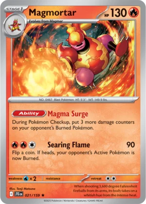Pokémon TCG SV9: Journey Together 021/159 Magmortar Rare Ungraded