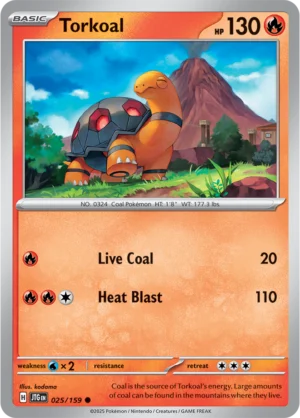 Pokémon TCG SV9: Journey Together 025/159 Torkoal Common Ungraded