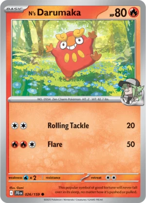 Pokémon TCG SV9: Journey Together 026/159 N's Darumaka Common Ungraded