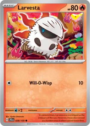 Pokémon TCG SV9: Journey Together 028/159 Larvesta Common Ungraded