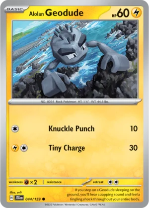 Pokémon TCG SV9: Journey Together 044/159 Alolan Geodude Common Ungraded