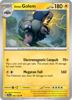 Pokémon TCG SV9: Journey Together 046/159 Alolan Golem Uncommon Ungraded