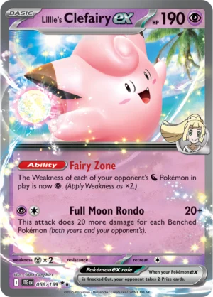 Pokémon TCG SV9: Journey Together 056/159 Lillie's Clefairy ex Double Rare Ungraded