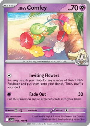 Pokémon TCG SV9: Journey Together 068/159 Lillie's Comfey Common Ungraded